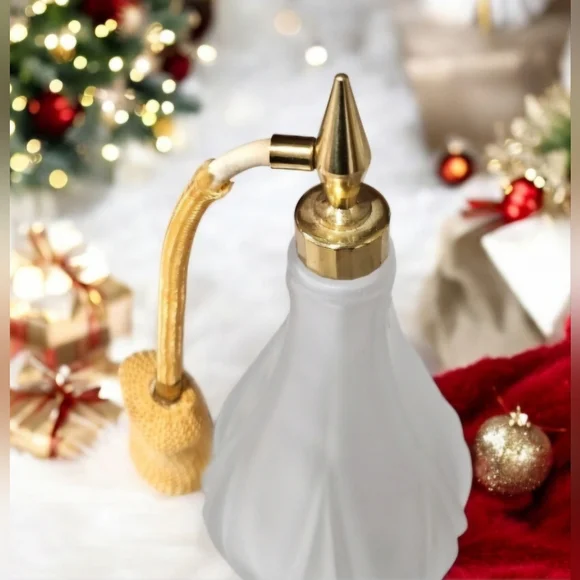 VTG I. W. Rice & Co. Hand Cut Bottle W/Automizer 7" 1930s Made In Japan - Picture 4 of 9